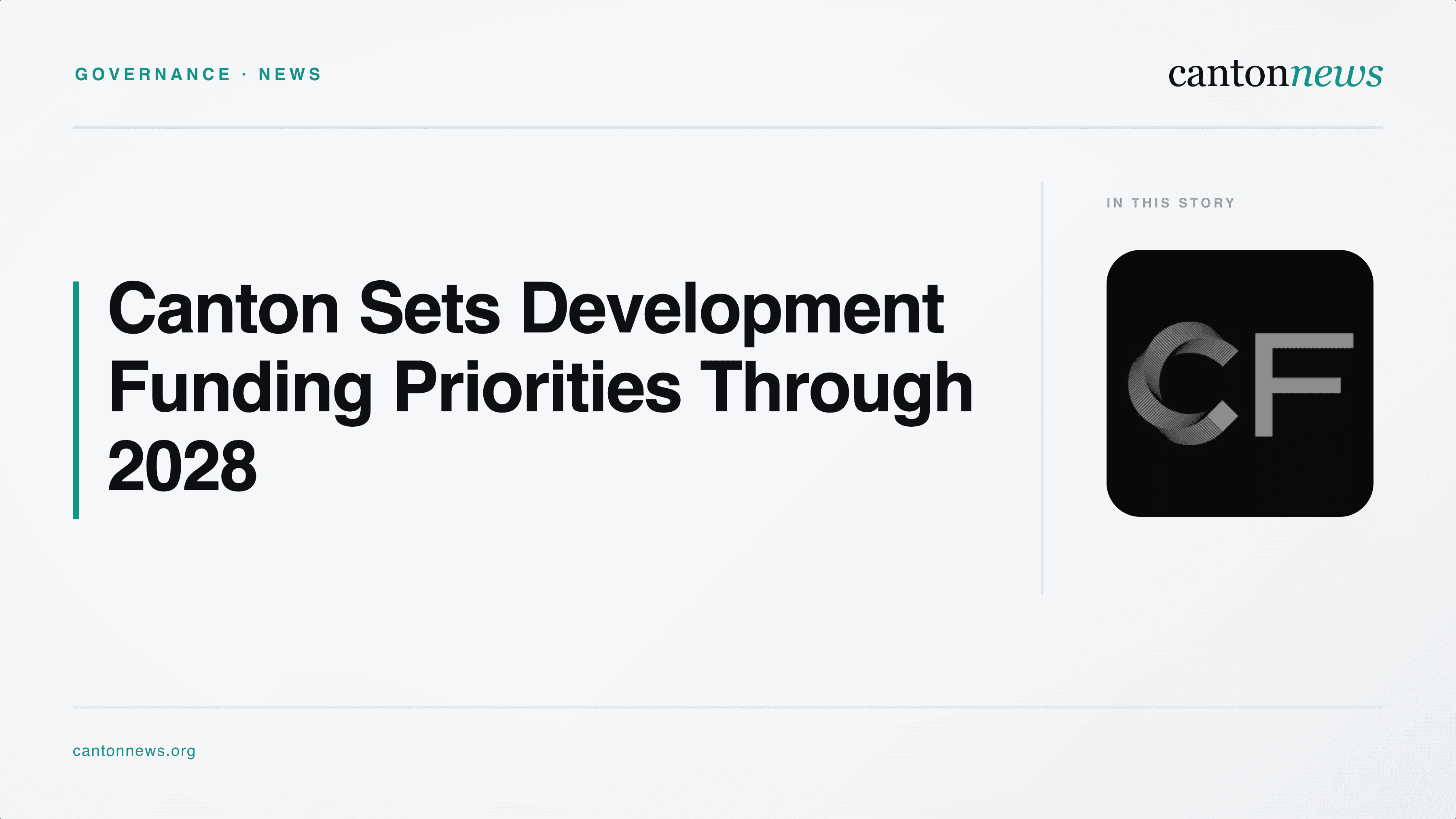 Canton Foundation Publishes Development Fund Roadmap Through 2028