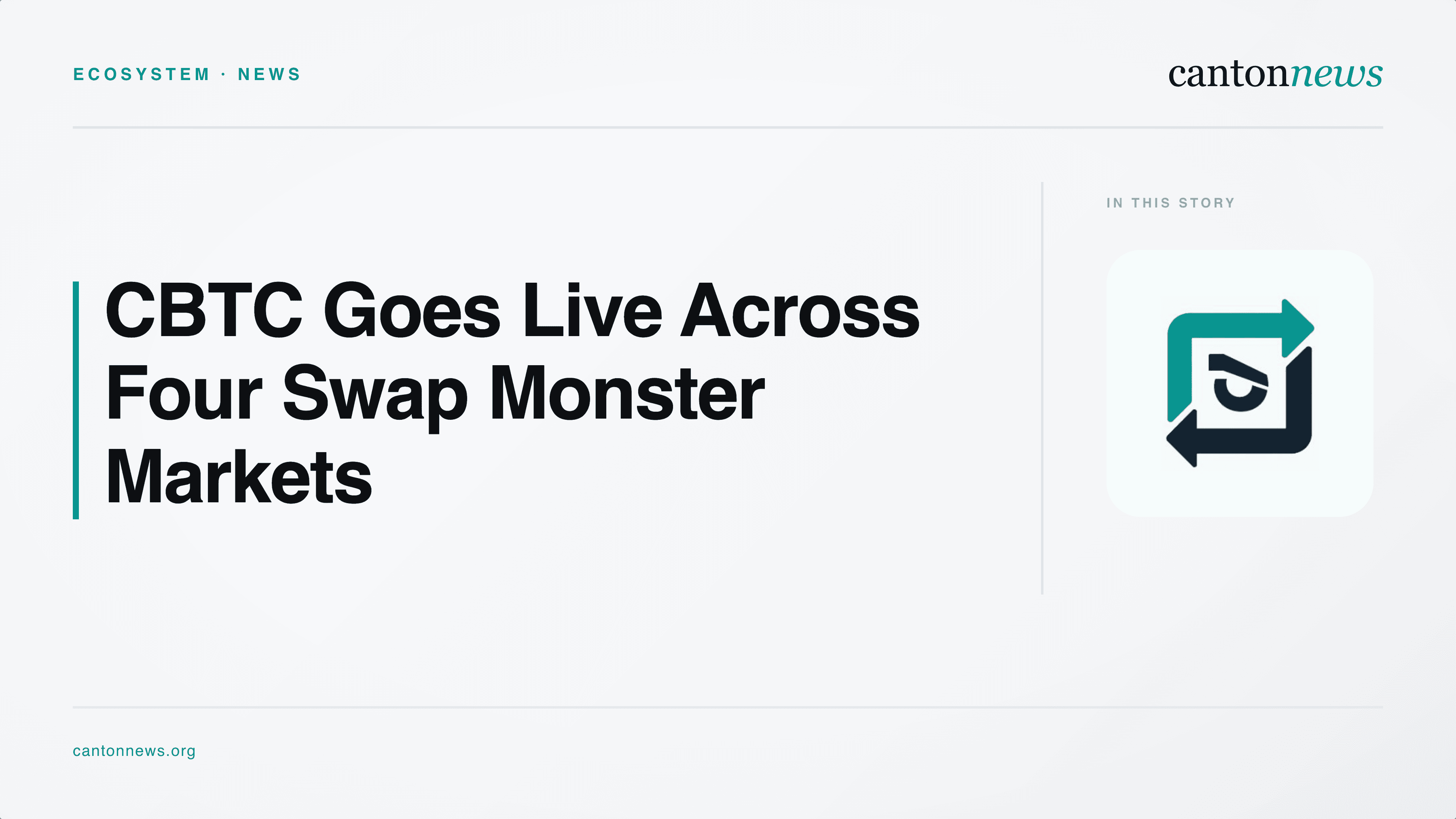 BitSafe’s CBTC Goes Live on Swap Monster Across Four Canton Markets